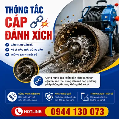 Thông Tắc Cáp Đánh Xích