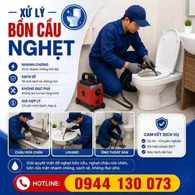 Xử Lý Bồn Cầu Nghẹt